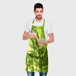 Фартук кулинарный Зеленый абстрактный камуфляж, цвет: 3D-принт — фото 2