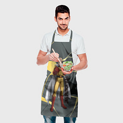 Фартук кулинарный Ванпанчмен - лысый плащ, цвет: 3D-принт — фото 2