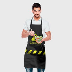 Фартук кулинарный CAUTION - Осторожно опасность, цвет: 3D-принт — фото 2