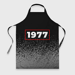 Фартук кулинарный 1977 - в красной рамке на темном, цвет: 3D-принт