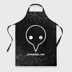 Фартук кулинарный Evangelion с потертостями на темном фоне, цвет: 3D-принт