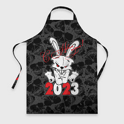 Фартук кулинарный С Новым годом! 2023 Злой кролик, цвет: 3D-принт