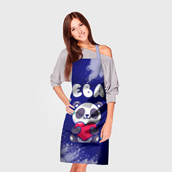 Фартук кулинарный Ева панда с сердечком, цвет: 3D-принт — фото 2