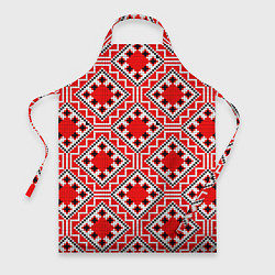 Фартук кулинарный Белорусская вышивка - орнамент, цвет: 3D-принт