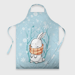 Фартук кулинарный Кролик в снеженом лесу, цвет: 3D-принт