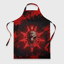 Фартук кулинарный Slipknot red satan star, цвет: 3D-принт