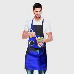 Фартук кулинарный Радужные друзья: улыбчивый Синий, цвет: 3D-принт — фото 2