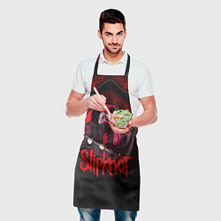 Фартук кулинарный Slipknot black and red, цвет: 3D-принт — фото 2