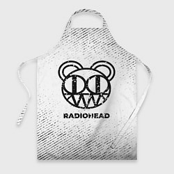 Фартук кулинарный Radiohead с потертостями на светлом фоне, цвет: 3D-принт