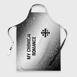Фартук кулинарный My Chemical Romance glitch на светлом фоне: надпис, цвет: 3D-принт
