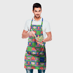 Фартук кулинарный Пиксельный рисунок поп арт, цвет: 3D-принт — фото 2