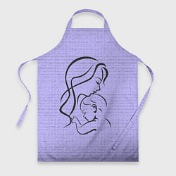 Фартук кулинарный Мама с ребёнком, цвет: 3D-принт