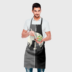Фартук кулинарный Котики под луной, цвет: 3D-принт — фото 2
