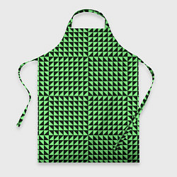 Фартук кулинарный Чёрно-зелёная оптическая иллюзия, цвет: 3D-принт