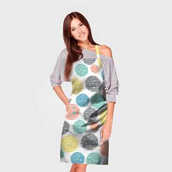 Фартук кулинарный Круги с полосками в точку, цвет: 3D-принт — фото 2