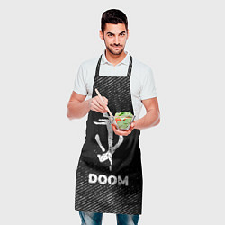 Фартук кулинарный Doom с потертостями на темном фоне, цвет: 3D-принт — фото 2