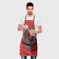 Фартук кулинарный Самурай - демон, цвет: 3D-принт — фото 2