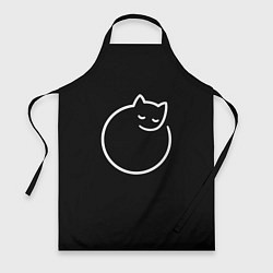 Фартук кулинарный Минималистичный круглый кот, цвет: 3D-принт