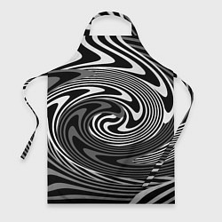 Фартук кулинарный Black and white abstract pattern, цвет: 3D-принт