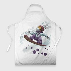 Фартук кулинарный Кролик Сноубордист, цвет: 3D-принт