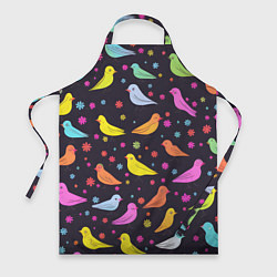 Фартук кулинарный Сказочные птички синички, цвет: 3D-принт