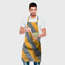 Фартук кулинарный Желтые полосы на бетоне, цвет: 3D-принт — фото 2