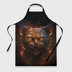 Фартук кулинарный Огненный кот, цвет: 3D-принт