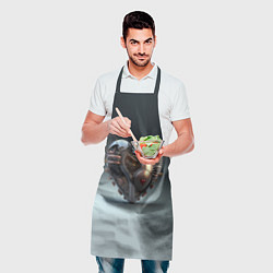 Фартук кулинарный Кибер сердце, цвет: 3D-принт — фото 2