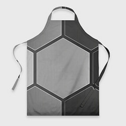 Фартук кулинарный Серебряные металлические пластины, цвет: 3D-принт