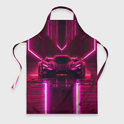 Фартук кулинарный Неоновый спорткар, цвет: 3D-принт