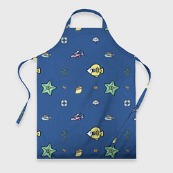 Фартук Паттерн - морской мир