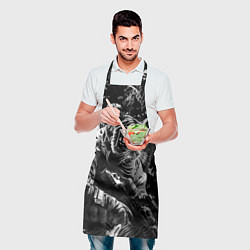 Фартук кулинарный Тигр воин спецназа, цвет: 3D-принт — фото 2