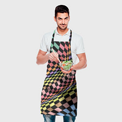 Фартук кулинарный Colorful avant-garde chess pattern - fashion, цвет: 3D-принт — фото 2