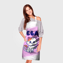 Фартук кулинарный Ева кошечка с сердечком, цвет: 3D-принт — фото 2