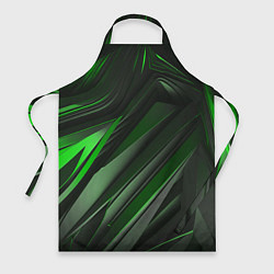 Фартук кулинарный Green black abstract, цвет: 3D-принт