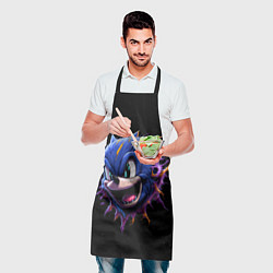Фартук кулинарный Безумный Соник, цвет: 3D-принт — фото 2