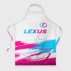 Фартук кулинарный Lexus neon gradient style: символ сверху, цвет: 3D-принт