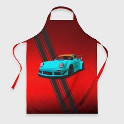 Фартук кулинарный Немецкий спортивный автомобиль Porsche 911, цвет: 3D-принт