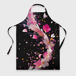 Фартук кулинарный Вихрь розовых лепестков, цвет: 3D-принт
