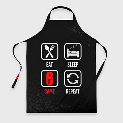 Фартук Eat, sleep, Rainbow Six, repeat