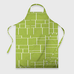 Фартук кулинарный Цвет зеленый салатовый тренд, цвет: 3D-принт