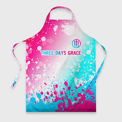 Фартук Three Days Grace neon gradient style: символ сверх