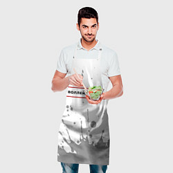Фартук кулинарный Воллейболист в рамке красного цвета, цвет: 3D-принт — фото 2