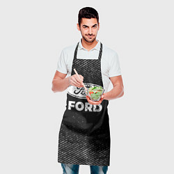 Фартук кулинарный Ford с потертостями на темном фоне, цвет: 3D-принт — фото 2