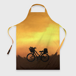 Фартук кулинарный Велосипед на закате, цвет: 3D-принт