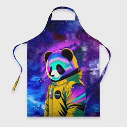 Фартук кулинарный Панда-космонавт в космосе - неон, цвет: 3D-принт