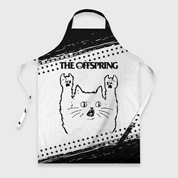 Фартук кулинарный The Offspring рок кот на светлом фоне, цвет: 3D-принт