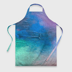 Фартук кулинарный Пудра и голубые краски, цвет: 3D-принт