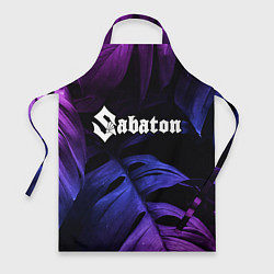 Фартук кулинарный Sabaton neon monstera, цвет: 3D-принт