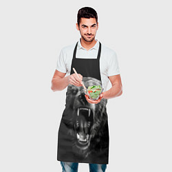 Фартук кулинарный Агрессивный таежный медведь, цвет: 3D-принт — фото 2